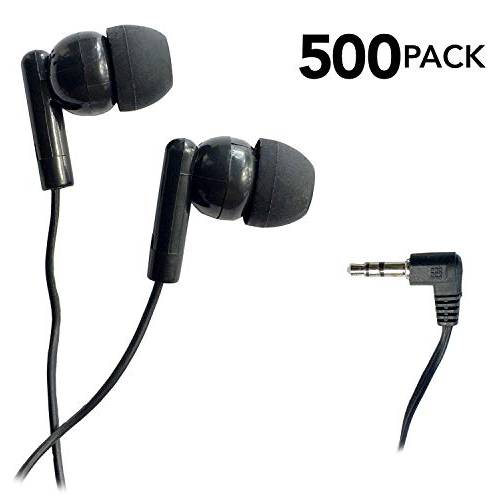 SmithOutlet 500 팩 교실 학생 Testing 헤드폰,헤드셋 이어폰, 이어버드 in 벌크, 대용량