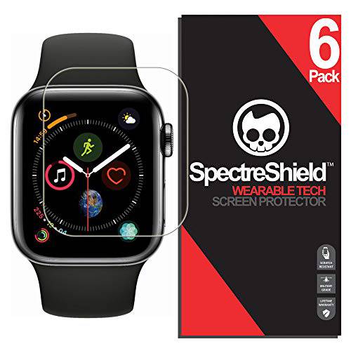 Spectre Shield (4 팩) 화면보호필름, 액정보호필름 애플 워치 44mm (Series 6 5 4 SE) 애플워치 악세사리 애플 워치 44mm Series 6, 5, 4, SE 화면보호필름, 액정보호필름 케이스 친화적 풀 커버리지 클리어 필름