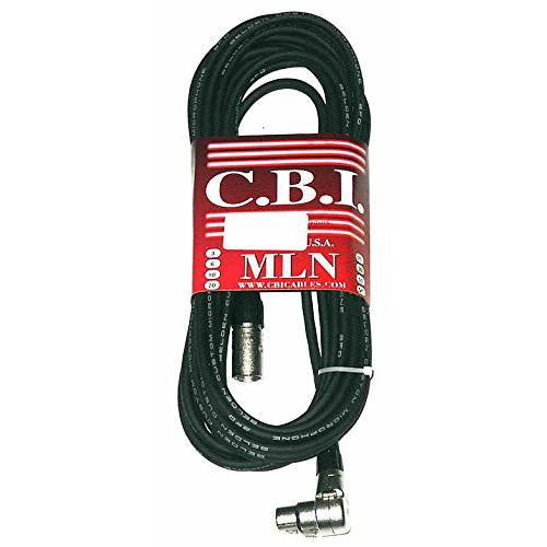 CBI MLN Performer Series LowZ XLR Male to XLR Female 직각 마이크,마이크로폰 케이블, 20 Feet