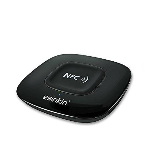 Esinkin 블루투스 블루투스리시버 무선 오디오 어댑터 4.0（NFC-Enabled） HD 음악 스테레오 사운드 시스템