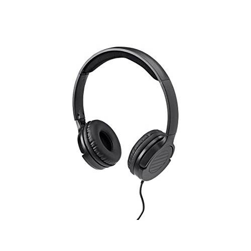 Monoprice 113191 Hi-Fi 경량 On-Ear 헤드폰,헤드셋 in-Line 플레이/ Pause Controls and Built-in 마이크,마이크로폰, 클리어