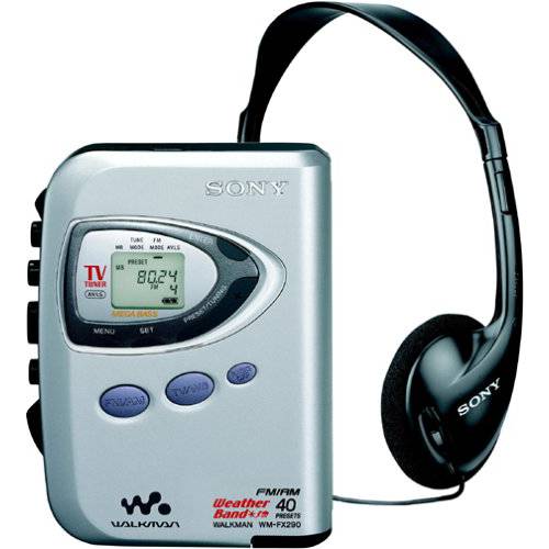 Sony WM-FX290 스테레오 카세트 플레이어 FM/ AM/ TV/ 날씨 튜닝
