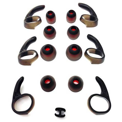 세트 OEM 6 EarGels and 6 EarWings Jabra Rox 무선 블루투스 헤드폰,헤드셋 이어폰, 이어버드 이어 Gels Stabilizers Eargels 이어폰, 이어버드 이어팁 Earstabilizers 교체용
