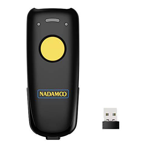NADAMOO QR Code 스캐너 무선 바코드 스캐너 호환가능한 블루투스, 휴대용 USB 1D 2D 바 Code 스캐너 Inventory, 2.4G 무선 이미지 리더, 리더기 태블릿, 태블릿PC 아이폰 아이패드 안드로이드 iOS PC POS
