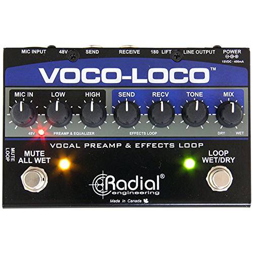 Radial Engineering Voco-Loco 보컬 프리앰프 and 이펙트 변환기