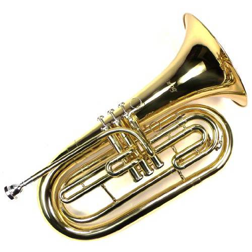 Advanced Monel Pistons Marching Baritone 키 of Bb w/ 케이스& Mouthpiece-Gold Lacquer 마감