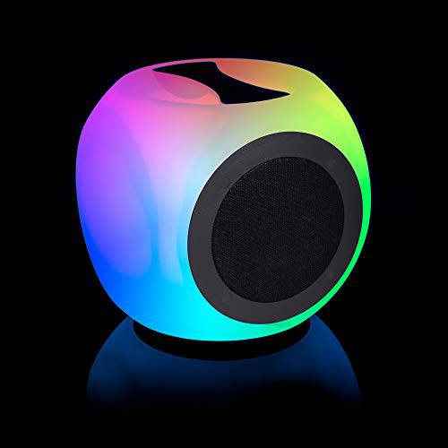 NVX GlowXR3 휴대용 블루투스 글로우 스피커 - 컬러 체인징 LEDs  원격 - 큰소리 스테레오 사운드 and 아삭아삭한 베이스 - IPX4-12 시간 재생시간