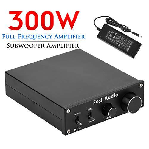서브우퍼 앰프 200 와트 미니 Mono 오디오 앰프 Full-Frequency and Sub 베이스 전환가능 앰프 원 채널 홈 시어터 싱글 파워 서브우퍼 앰프 Fosi Audio M03