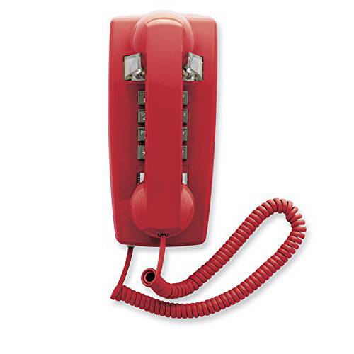 2554 스타일 벽면 마운트 전화, 레드 컬러