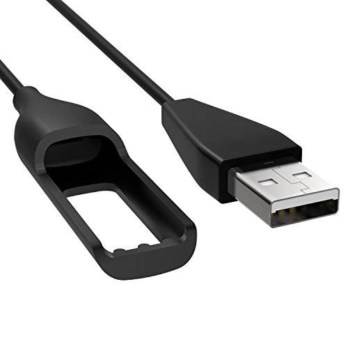 MoKo  충전 케이블 호환가능한 핏빗 구부러지는, 교체용 USB 충전 충전 케이블 케이블 핏빗 구부러지는 무선 활동 스마트워치 리스트밴드, 블랙