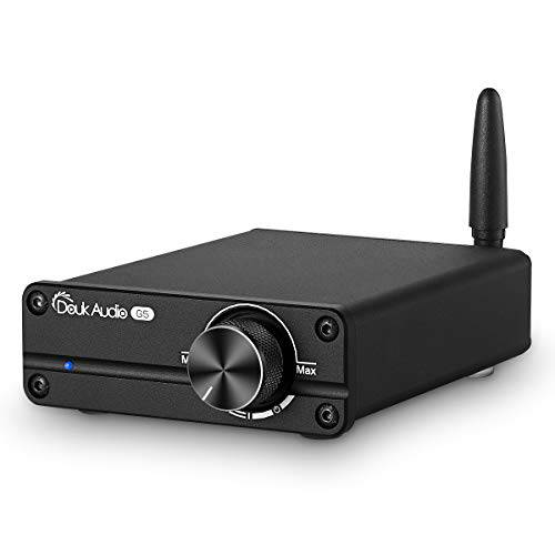 Douk Audio G5 100W 블루투스 5.0 2 채널 앰프 미니 디지털 Class D 스테레오 오디오 파워 앰프 무선 블루투스리시버 (블랙)