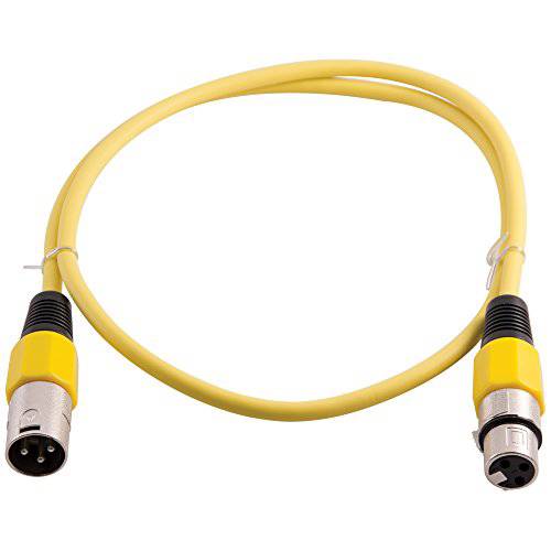 Grindhouse Speakers - LEXLR-3Yellow - 3 Foot Yellow XLR 패치 케이블 - 3 Foot 마이크,마이크로폰 케이블 마이크 케이블