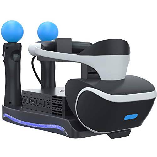 Skywin PSVR 지지대 - 충전,  쇼케이스, and 디스플레이 Your PS4 VR 헤드폰,헤드셋 and Processor - 호환가능한 플레이스테이션 4 PSVR - 쇼케이스 and Move 컨트롤러 충전 스테이션