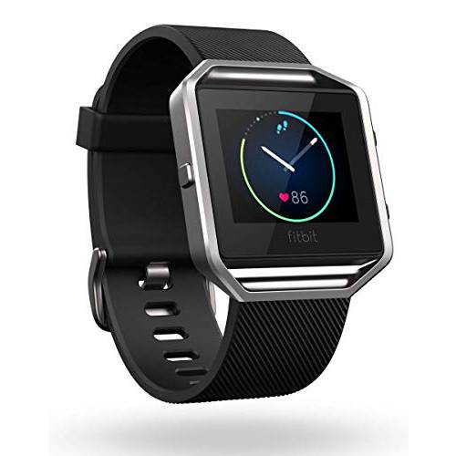 Fitbit Blaze 스마트 피트니스 시계, 검은 색, 은색, 소형 (5.5-6.7 인치) (미국 버전)