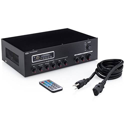 Pure Resonance Audio MA60BT 7-Channel 상업용 믹서,휘핑기 앰프 블루투스 70V 100V 4 or 8 옴 출력 (60 와트)