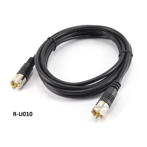 CablesOnline , 20ft RG8x 동축 UHF (PL259) Male/ Male 50 옴 안테나 케이블, R-U020