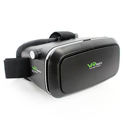 VR 헤드폰,헤드셋 VR 고글 V2 by VR beatz - 딥 몰입 Experience on 3D 영화&  게임, 엑스트라 환풍, 라이트 무게&  편안, fits 4-6 아이폰 삼성 갤럭시