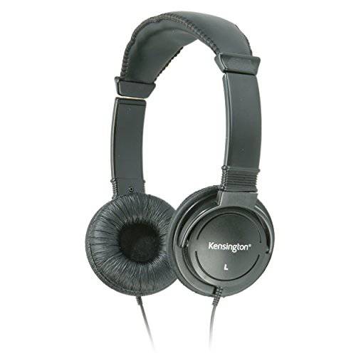 Kensington Hi-Fi On-Ear 헤드폰,헤드셋 9-Foot 케이블 (K33137), 블랙