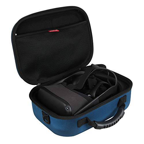 Hermitshell  하드 EVA 여행용 케이스 오큘러스 퀘스트 All-in-one VR 게이밍 헤드폰,헤드셋 64GB and 128GB (블루)