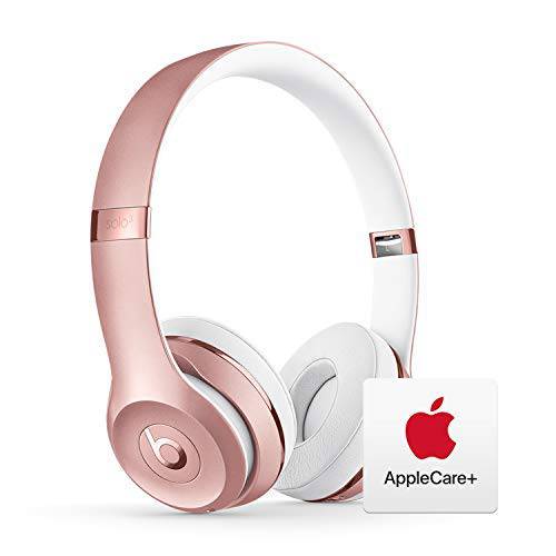 Beats Solo³ 무선 On-Ear 헤드폰, 헤드셋 - 애플 W1 칩 - 로즈 골드 애플케어+ 번들,묶음