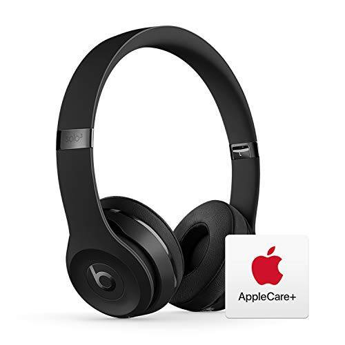 Beats Solo³ 무선 On-Ear 헤드폰, 헤드셋 - 애플 W1 칩 - 블랙 애플케어+ 번들,묶음