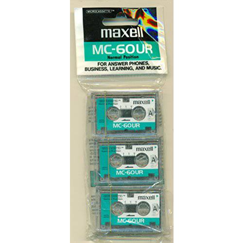 Maxell Microcassette 보너스 3-Pack (모델 No. MC-60UR)