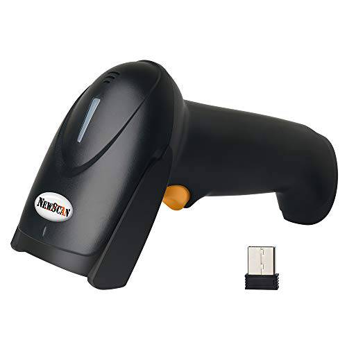 Newscan  무선 바코드 스캐너 2-in-1 (2.4Ghz 무선+ USB 2.0 유선) 충전식 1D 바코드 리더, 리더기 USB 소형,휴대용 바 Code 스캐너 USB 블루투스리시버