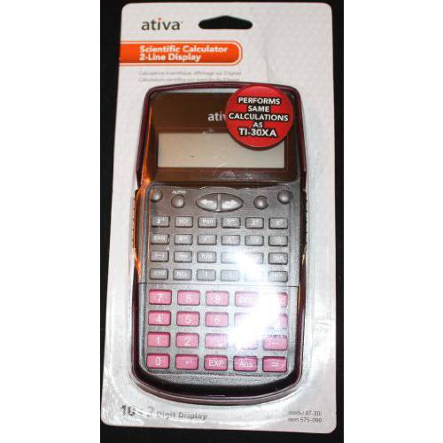 Ativa 이공계,공학 계산기 2-Line 디스플레이 핑크, 블랙, and 그레이