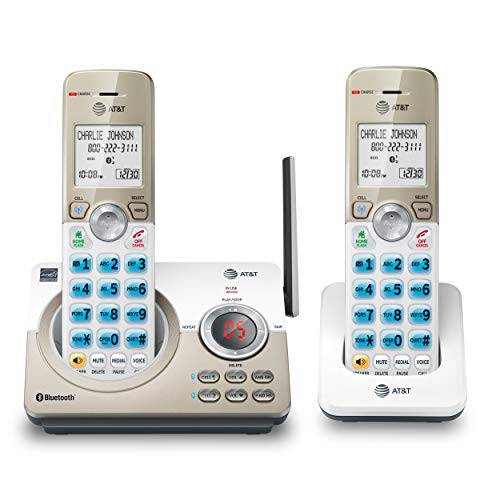 AT&T DL72219 DECT 6.0 2-Handset 무선 폰 가정용 Connect to 셀, 통화 차단, 1.8 백라이트 스크린, 큰 버튼, intercom, and Unsurpassed 레인지