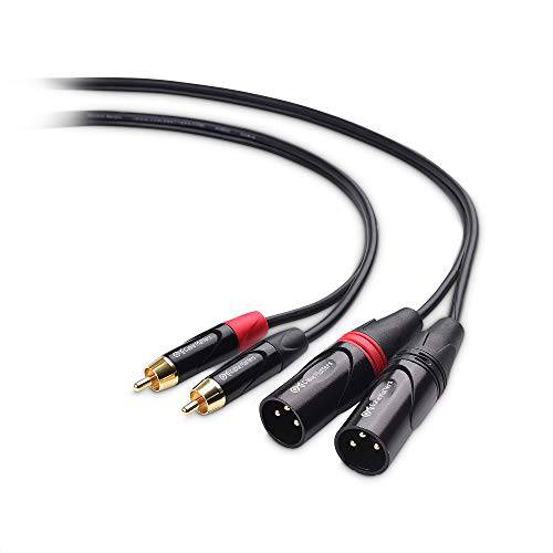Cable Matters  듀얼 RCA to XLR 언밸런스드 연결 케이블/ 2 RCA to XLR Male 케이블 - 6 Feet