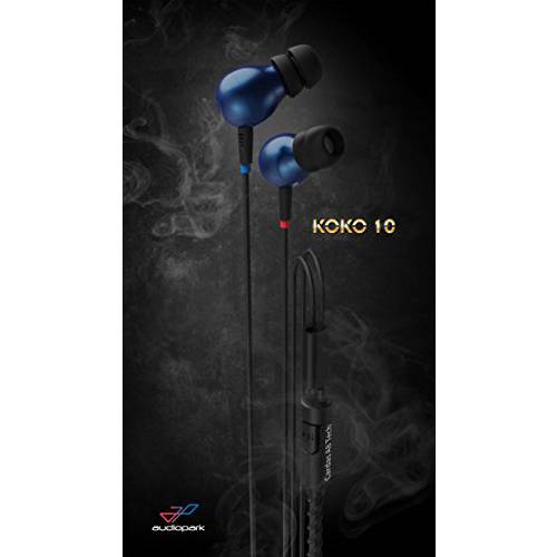 Audiopark KOKO 사파이어 블루 손가락에끼는 Braided 리스트밴드 in-Ear 헤드폰