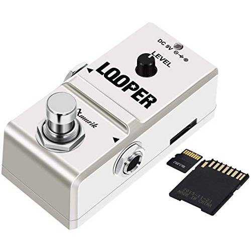 Amuzik  작은 Looper 이펙트 페달 루프 페달 전기,자동,전동 기타, 기타 효과 페달, 10 분 of Looping Unlimited Overdubs 8G SD 카드 내부 간편 and 퀵