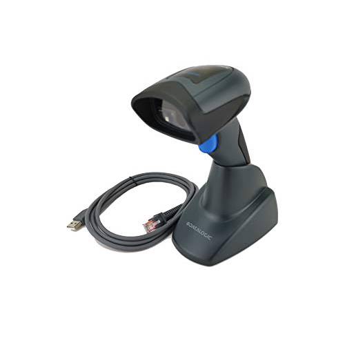 Datalogic QuickScan QD2430 소형,휴대용 2D 바코드 스캐너, 포함 베이스 지지대 (Autosense) and USB 케이블