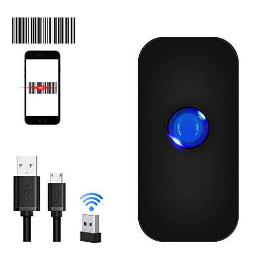미니 블루투스 무선 바코드 스캐너, Symcode USB 휴대용 소형,휴대용 1D CCD 바코드 스캐너 리더, 리더기 POS/ 안드로이드/ iOS/ 아이맥/ 아이패드