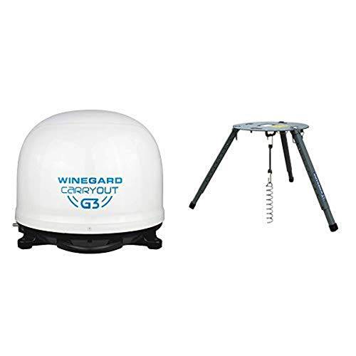 Winegard GM-9000 Carryout G3 휴대용 자동 Satellite 안테나 휴대용 삼각대 마운트