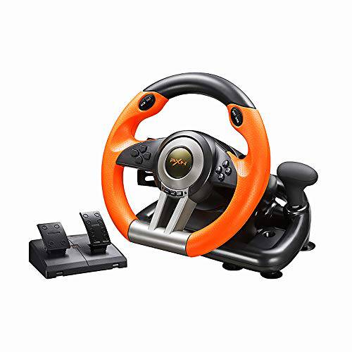 PC 레이싱 휠,슬라이서, PXN V3II 180 도 범용 Usb 차량용 Sim Race 스티어링휠, 운전대, 핸들 페달 PS3, PS4, 엑스박스 원, 닌텐도 스위치 (오렌지)…