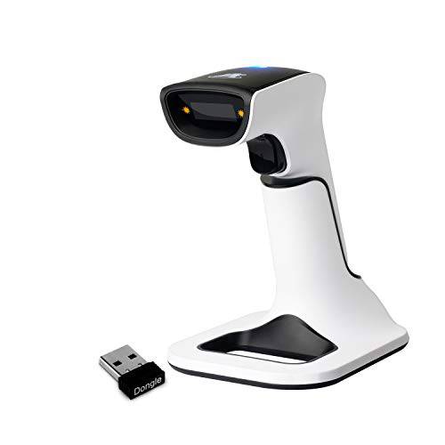 ScanAvenger  무선 휴대용 1D& 2D 지지대 블루투스 바코드 스캐너: 3-in-1 진동, 무선, 충전식 스캔 건 Inventory 관리 - 소형, 휴대용, USB 바 Code/ QR 리더, 리더기 핸드 Scanners