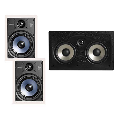 Polk Audio RC65i 2-way 6.5-inch In-wall 스피커 (쌍, 세트) 255C-RT 센터 채널 In-wall 스피커 From The Vanishing Series | 용이하게 Fits, 외관 Minimal, 준다 Out Great 사운드 | Paintable Grille