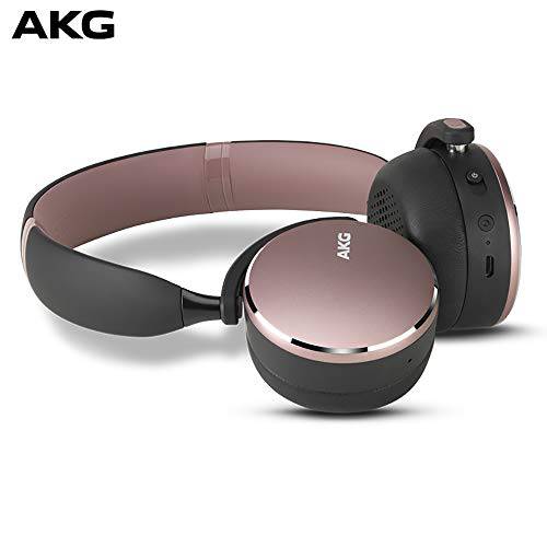 AKG Y500 On-Ear 폴더블 무선 블루투스 헤드폰, 헤드셋 - 핑크 (US Version)