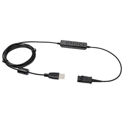 헤드폰,헤드셋 QD(Quick Disconnect) 커넥터 to USB 어댑터 케이블 볼륨 Adjuster, 음소거 마이크,마이크로폰, 호환가능한 Any Plantronics 헤드폰,헤드셋 QD 플러그