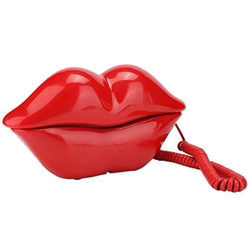 Vbestlife  레드 Lips 전화 Novelty Interesting 선물, Sexy 입구 립 유선 유선전화 폰 데스크 폰 홈 가구 장식,데코