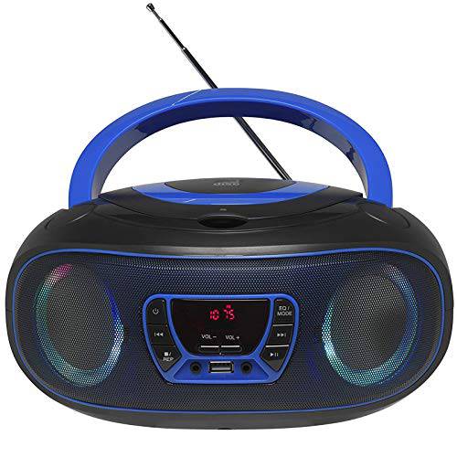 WIITHINK  휴대용 CD 플레이어 붐박스, 블루투스 FM 라디오 USB MP3 재생, CD-R/ CD-RW 호환가능한, MP3 CD 플레이어