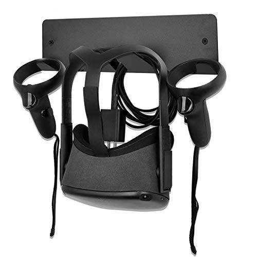 Allkpoper VR 벽면 마운트 지지대 후크 - 범용 메탈 VR 헤드폰,헤드셋 후크 스토리지 랙 홀더 호환가능한 HTC Vive/ 플레이스테이션 VR/ 오큘러스 리프트 S/ 오큘러스 퀘스트 VR 헤드폰,헤드셋 and 터치 컨트롤러