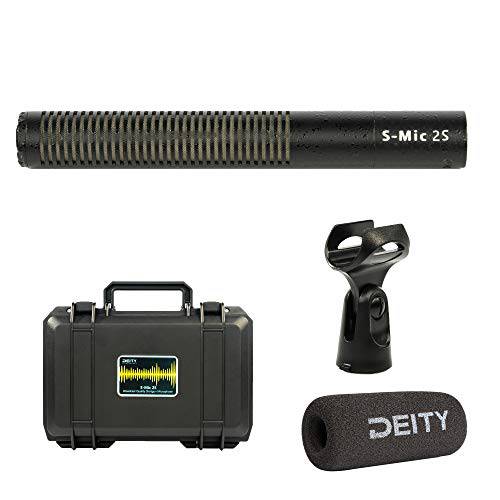 Deity S-Mic 2S Super-Cardioid 방향지향성 샷건 마이크,마이크로폰 클램프 DSLR, 캠코더, 스마트폰, 태블릿, 핸디 레코더