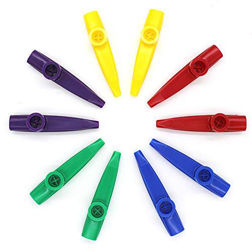 DE  플라스틱 Kazoos 뮤지컬 Instruments Kazoo 플루트 Diaphragms 선물, Prize and 파티 Favors, 5 컬러 (10 피스)