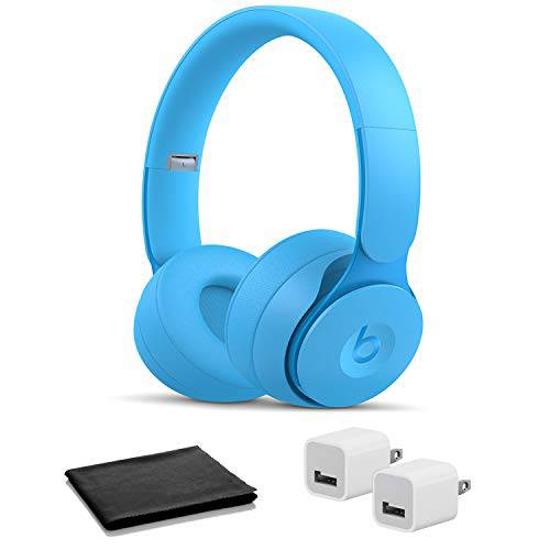 Beats Solo 프로 무선 On-Ear 헤드폰,헤드셋- 라이트 블루 USB 어댑터 큐브