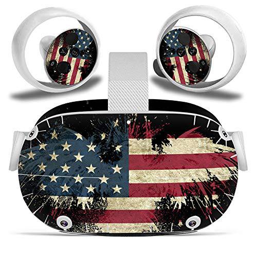 오큘러스 퀘스트 2 VR 헤드폰,헤드셋 and 컨트롤러 스티커, 비닐 데칼 스킨 VR 헤드폰,헤드셋 and 컨트롤러, VR 보호 악세사리 -the 깃발 of The 미국