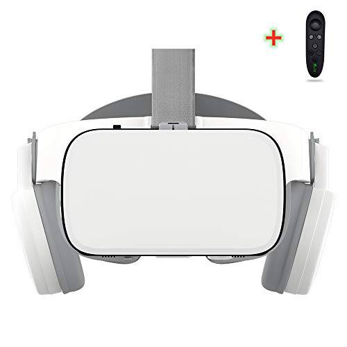 LONGLU VR 헤드폰,헤드셋 호환가능한 아이폰 and 안드로이드 폰, 3D 글라스 VR 무선 블루투스 이어폰, VR 고글, 안드로이드 IOS 리모컨 현실, VR 헬멧 스테레오 안드로이드 4.7-6.2
