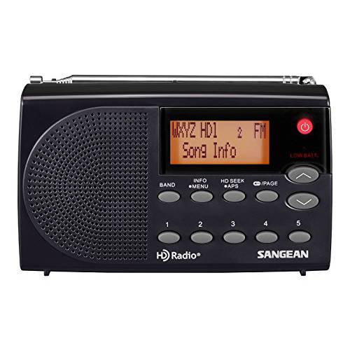 Sangean HDR-14 HD 라디오/ FM 스테레오/ AM 휴대용 라디오, standart, 블랙