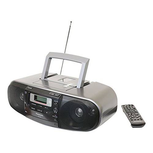 Panasonic RX-D55GC-K 붐박스  하이 파워 MP3 CD AM/ FM 라디오 카세트 레코더 USB&  음악 포트 사운드 2-Way 4-Speaker (블랙)